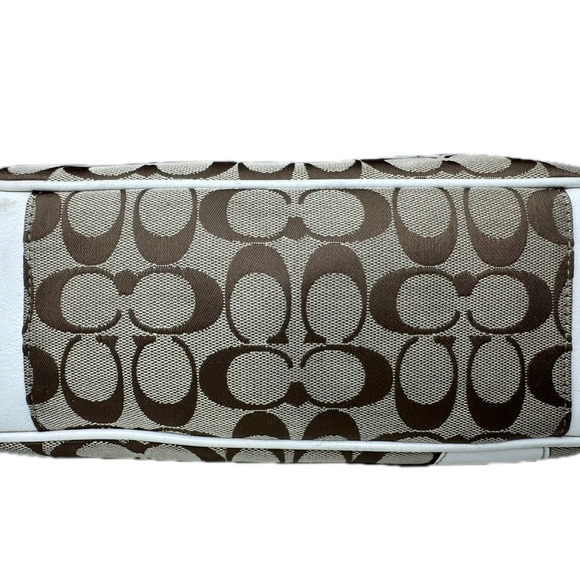 Y2K Coach F14724 Limited Ed. Green White Scarf Wallet Bleecker Daisy Tote Bag - Picture 11 of 16